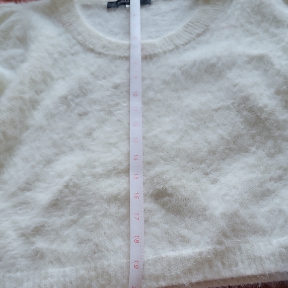 Sugarlips Soft White Scoop-Neck Sweater - Picture 6 of 7